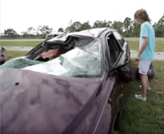 actual physical control | standing outside a wrecked car